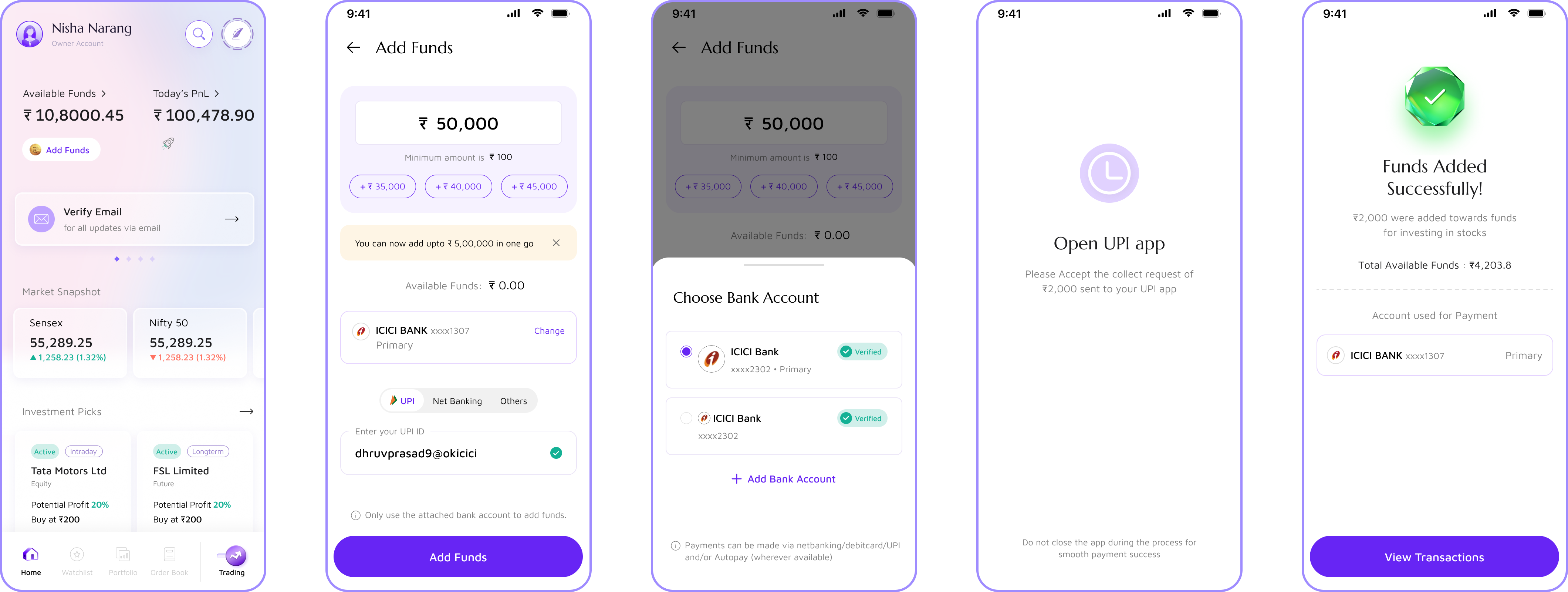 Add Money and Withdraw fund movement flow